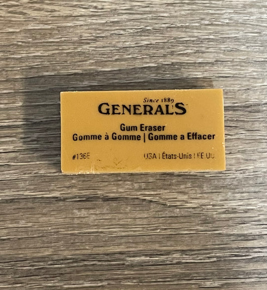 General's Gum Eraser at New River Art & Fiber