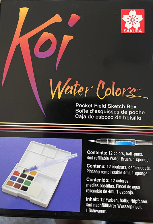 Sakura Koi Watercolor Pocket Field Sketch Box ~ 24 Colors, MSRP $39.49