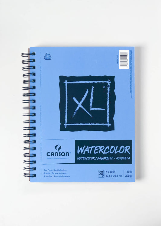 Canson XL Watercolor Pad 9X12 25 Sheets Spiral Bound Pad Cold Press