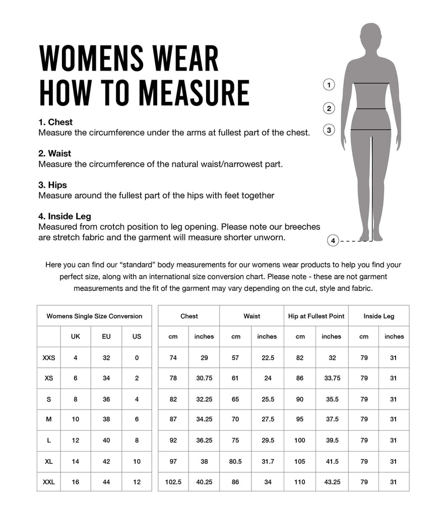 LeMieux Clothing Size Chart Guide at PetnPony