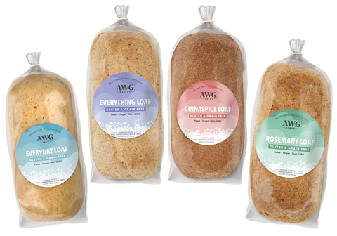 4 loaf pack of Gluten Free AWG Breads