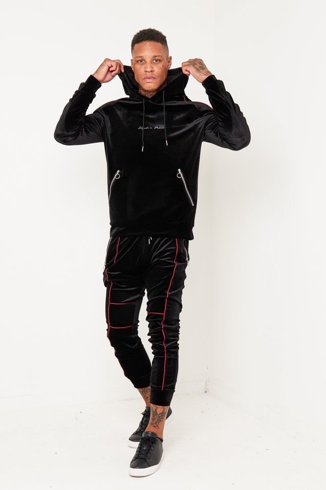 black velour tracksuit