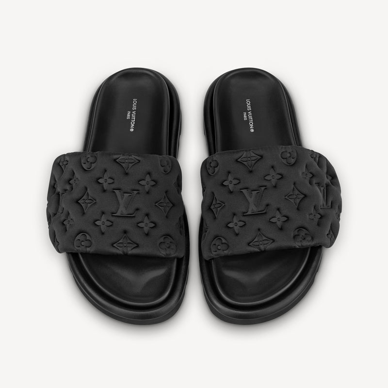 Leather sandals Louis Vuitton Black size 10 UK in Leather - 30158123