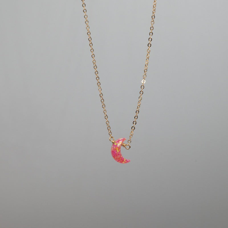 Confetti Opal Necklace Customized Necklaces Healing Stones Women S Jewelry Leslie Francesca Designs