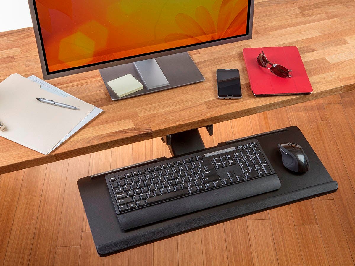 Workstream Adjustable Ergonomic Keyboard Tray With Full Size Platform