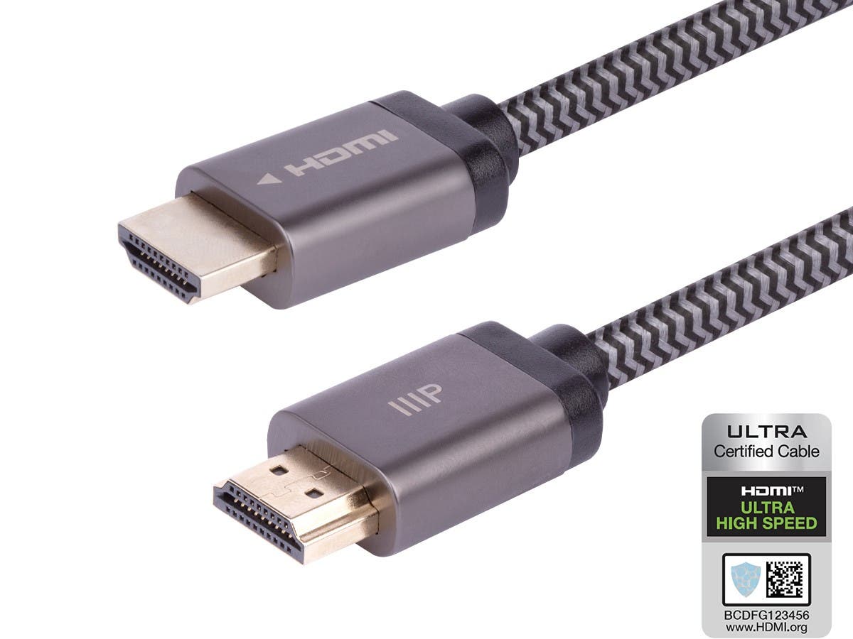Câble HDMI Ultra Haute Vitesse Tressé Certifié 8K (paquet de 5) - HDMI 2.1 | 8K@60Hz | 48 Gbit/s | Classement dans le mur CL2 | 30AWG | Noir