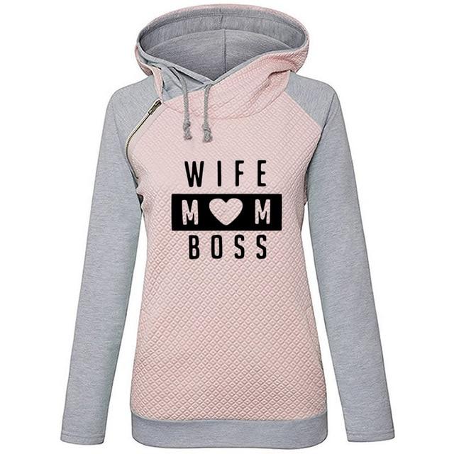 wife mom boss hoodie