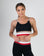 It's Worth a Tri-colored Sports Bra-Red/Irish coffee