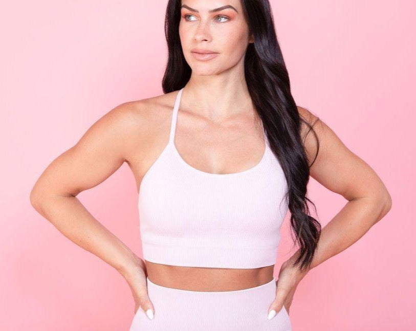 Sweet As Sugar Seamless Ribbed Sports Bra-Mint Mojito