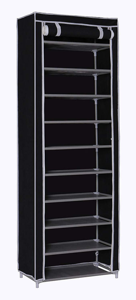 Black Closet Shoes Storage 10 Tier Shoe Rack 30 Pairs Shoe As Seen On Show