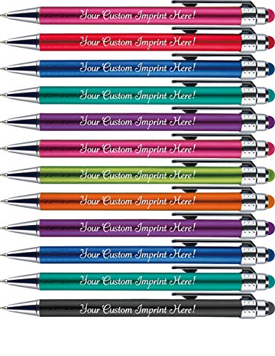 200 Pack, Personalized Novelty Writing Ink Bullet Pens with Stylus Tip,  Best Custom Pens Printed with Your Logo & Text, Commemorate your event, 2  in 1