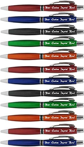 Custom Colored Ink Pens Soft-touch Neon Ink Colors Personalized Imprinted  Message of Choice 12 Pack FREE PERZONALIZATION & SHIPPING 