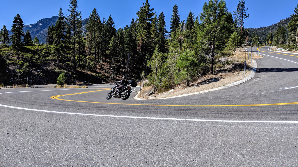 Lake Tahoe forest Emerald Bay motorcycle riding tour Ride Native Moto Adventures