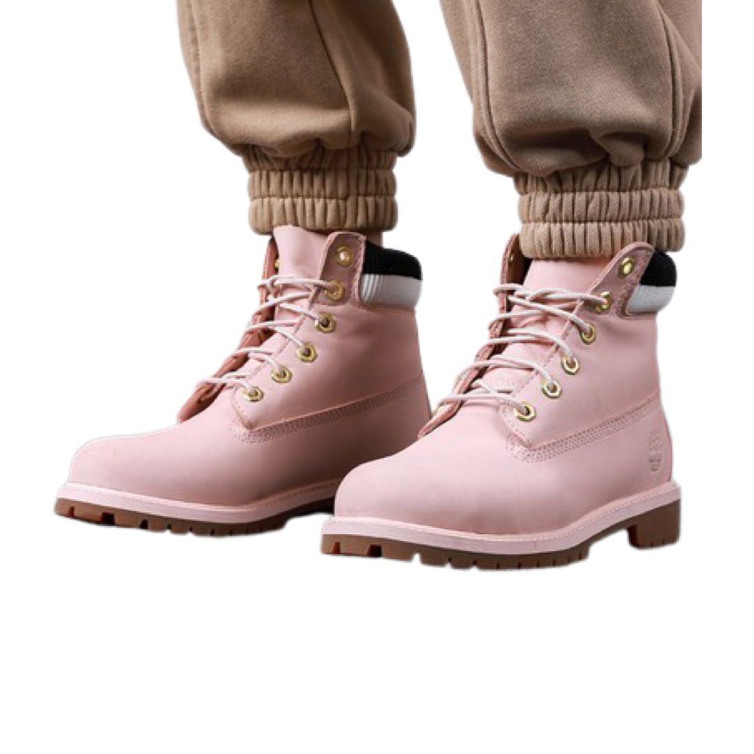 Calvo sesión Encarnar Junior 6 Inch Heritage Work Boots Light Pink Black White Nubuck Black –  SoleMate Sneakers