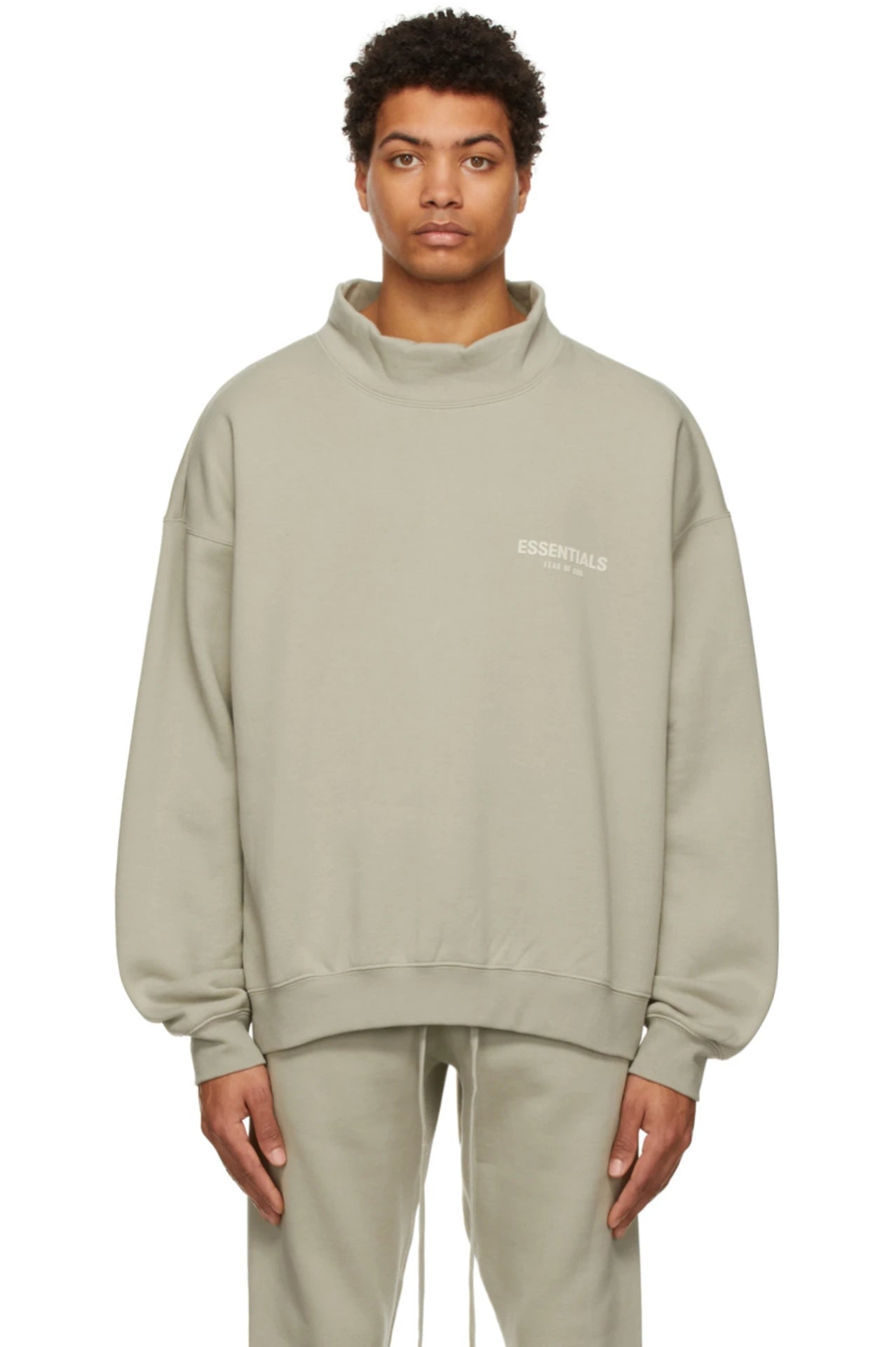 Fear of God Essentials Mock Neck Sweater Olive Green – SoleMate Sneakers