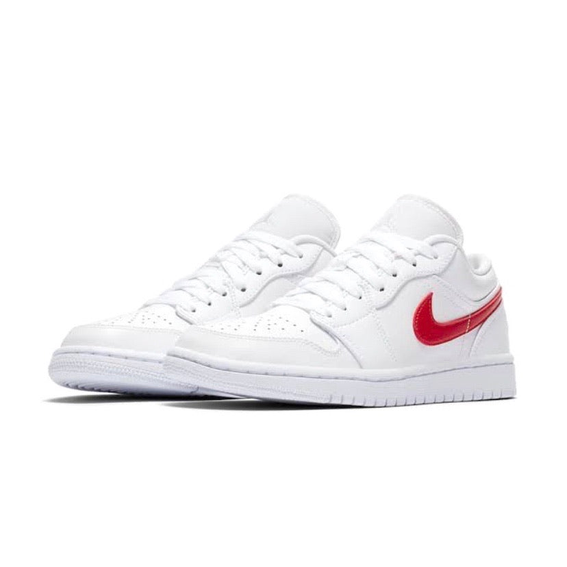 nike air jordan 1 low red and white