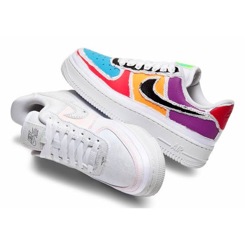 rainbow colored nike sneakers