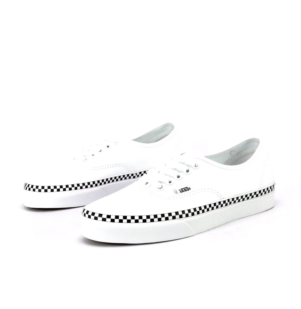 vans with checkerboard stripe