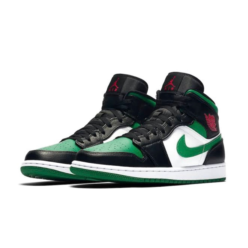 aj 1 mid green toe