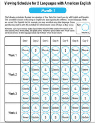 2 or more languages, Viewing schedule for American English, Language Schedule