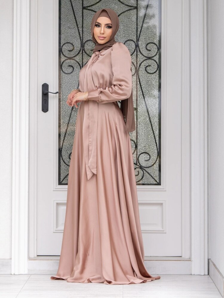 Makkelijk te lezen Vorming spreiding Muslim froulju jurk Kaftan solide lange jurken - Come4Buy eShop