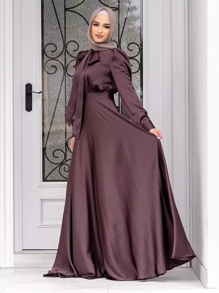 Makkelijk te lezen Vorming spreiding Muslim froulju jurk Kaftan solide lange jurken - Come4Buy eShop
