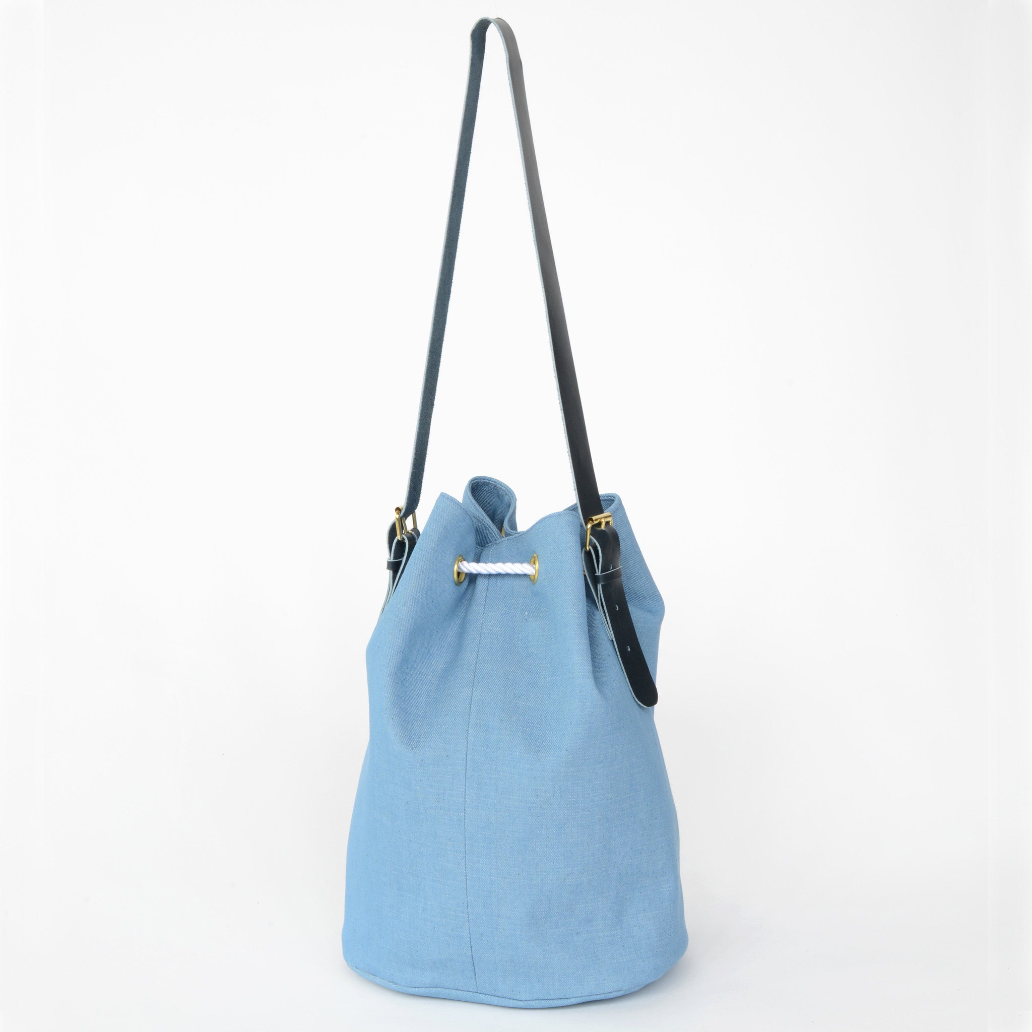 denim bucket bag