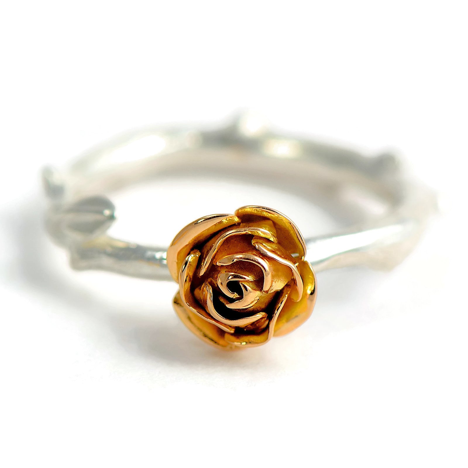 18 ct solid rose gold rose ring engagement ring | Handmade jewellery ...