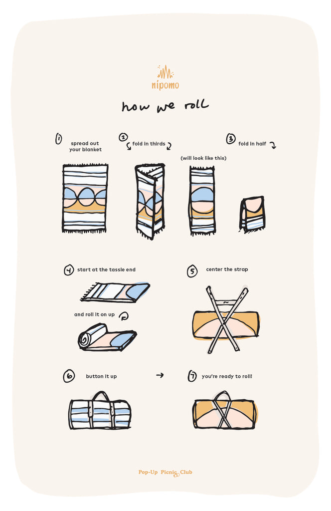 How to roll your picnic blanket