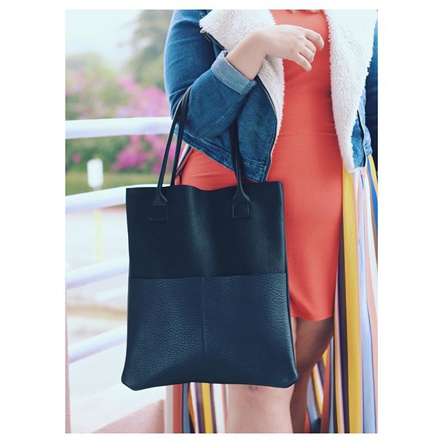 Pebbled Leather Tote Bag