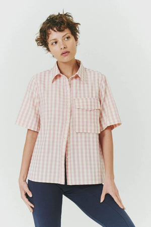 ROSA BUTTOM DOWN - GARDEN ROSE GINGHAM - Ri-Ri-Ku