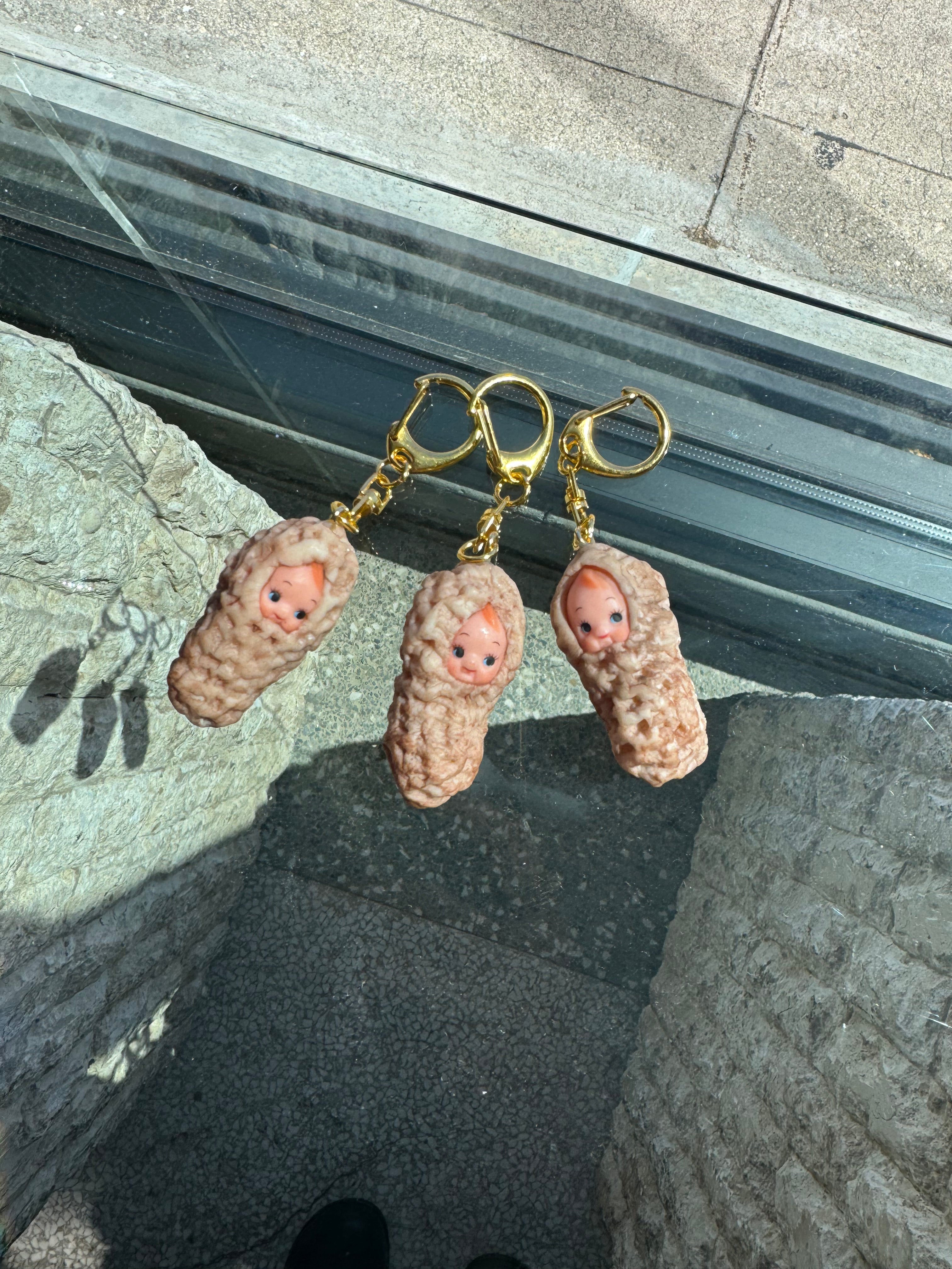 PEANUT KEWPIE KEYCHAIN