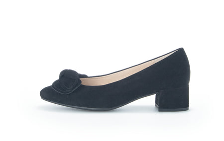 Nine West Astoria Block-Heel Pumps Black Suede 7 M Affordable Designer  Brands | Affordable Designer Brands