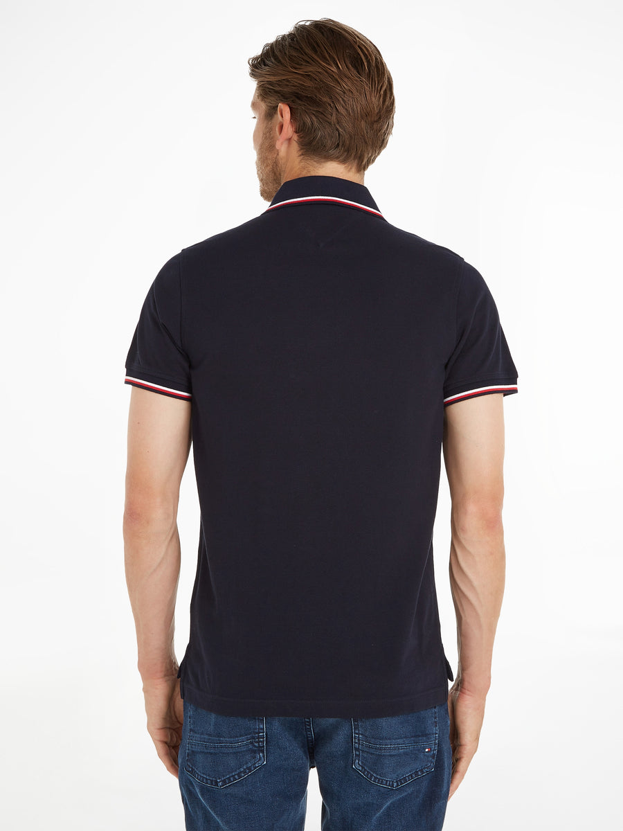 Tommy Hilfiger mw0mw13080 dw5 | Slim Fit Tipped Polo in Navy – Donnellans