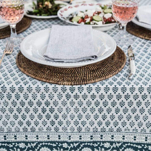 block print tablecloth