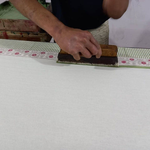 block printing on fabric