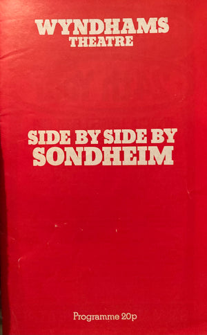 Wyndham's Theatre, London. "Side by Side by Sondheim." July, 1976. - the Cook's Bookcase