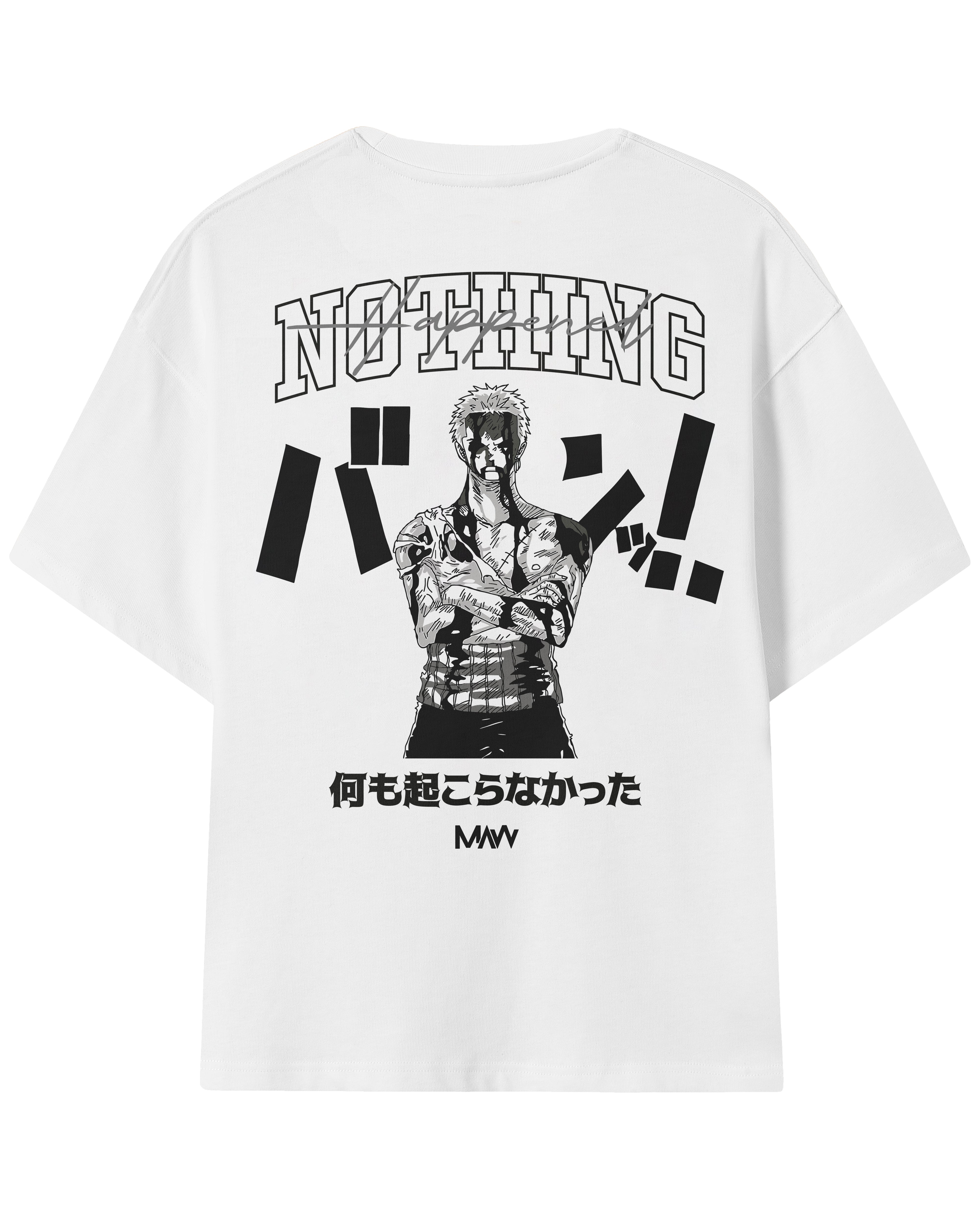 Camiseta Oversize Nothing Happened - MYANIMEWEAR product image