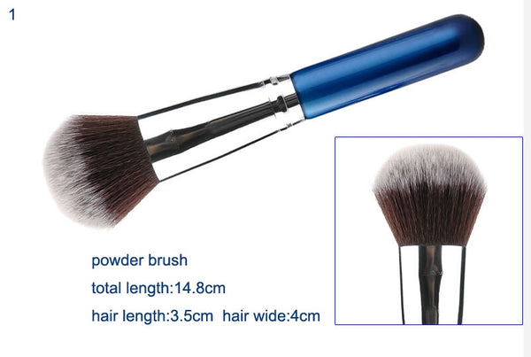 10pc iB Professional Brush Set With Blue Carry Case 9