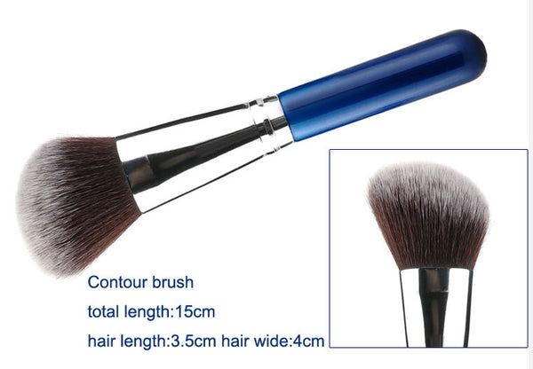 10pc iB Professional Brush Set With Blue Carry Case 5