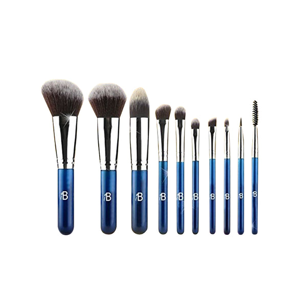 10pc iB Professional Brush Set With Blue Carry Case 2