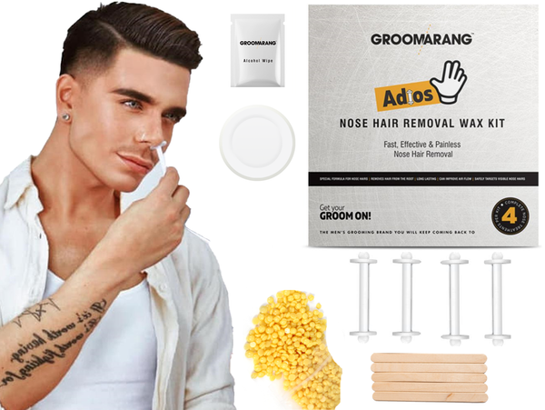 Groomarang Adios Nose Hair Removal Wax Kit & Optional Eyebrow Shaver 0