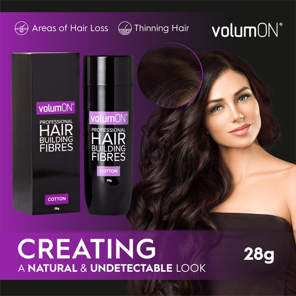 Volumon Hair Loss Building Fibres - COTTON 28g - For Men & Women! 1