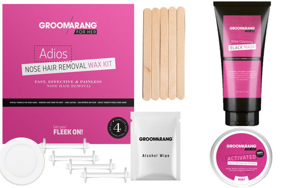 Groomarang For Her - Adios Nose Hair Removal Wax Kit For Her & Optional Bundle 0