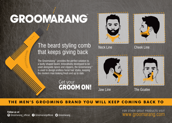 The Groomarang™ Beard Shaping and Beard Styling Comb 1