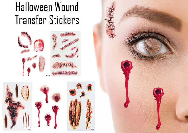 Halloween Wound Tattoo Stickers - 5 Types 0