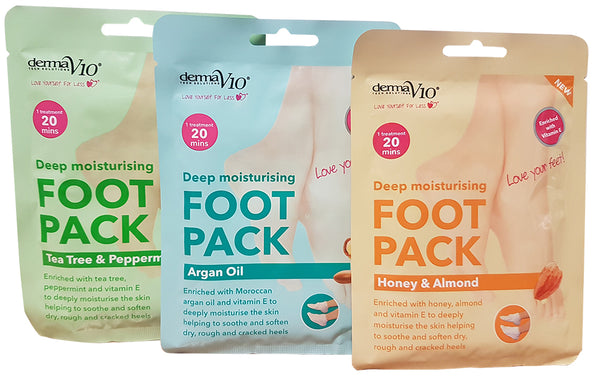 Derma V10 Deep Moisturising Foot Packs - Vitamin E Enriched 0