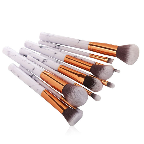 Glamza 10pc Marble Makeup Brush Set 0