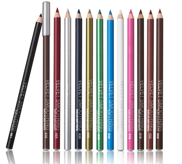 Glamza 12pc Velvet Smoothing Lip Liner and Eye Liner Pencils 1