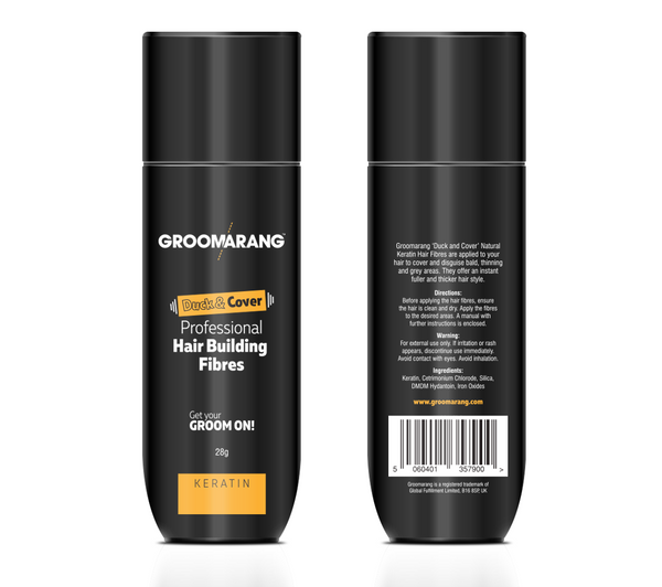 Groomarang Duck & Cover Professional Keratin Hair Loss Building Fibres 28g 2